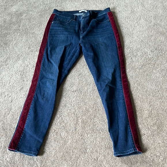 LOFT Denim - Ann Taylor LOFT Skinny Jeans Size 8 with Velvet sides